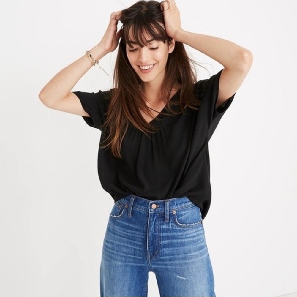 MADEWELL RHYME TOP‎ XXS BLACK